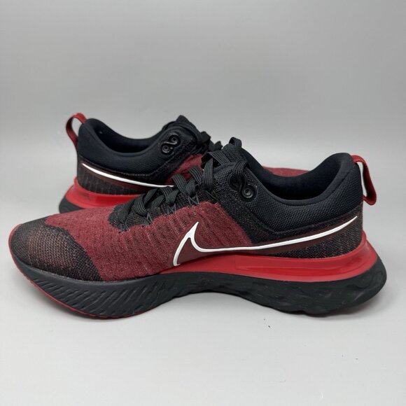 NIKE React Infinity Run Flyknit 2 Running Shoes Black Red Bred Sneaker Mens 11.5 - Picture 2 of 8